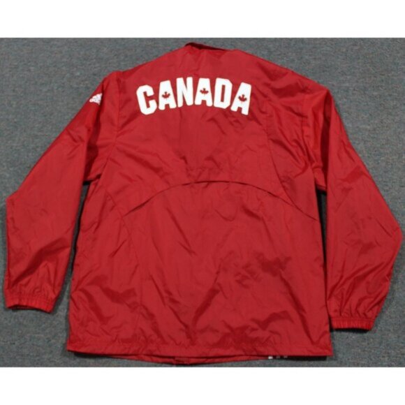 Canada Field Hockey Hooded Windbreaker Zip Up Jacket XL red adidas AKPRO Canada - Picture 11 of 11